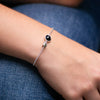 Pulsera Centella ónix negro y pirita