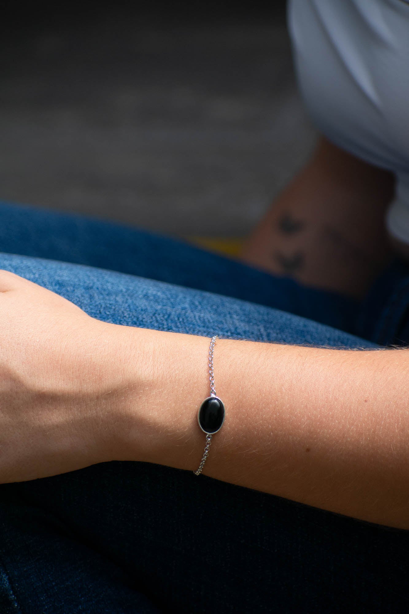Pulsera Dania obsidiana negra - Gallery 2