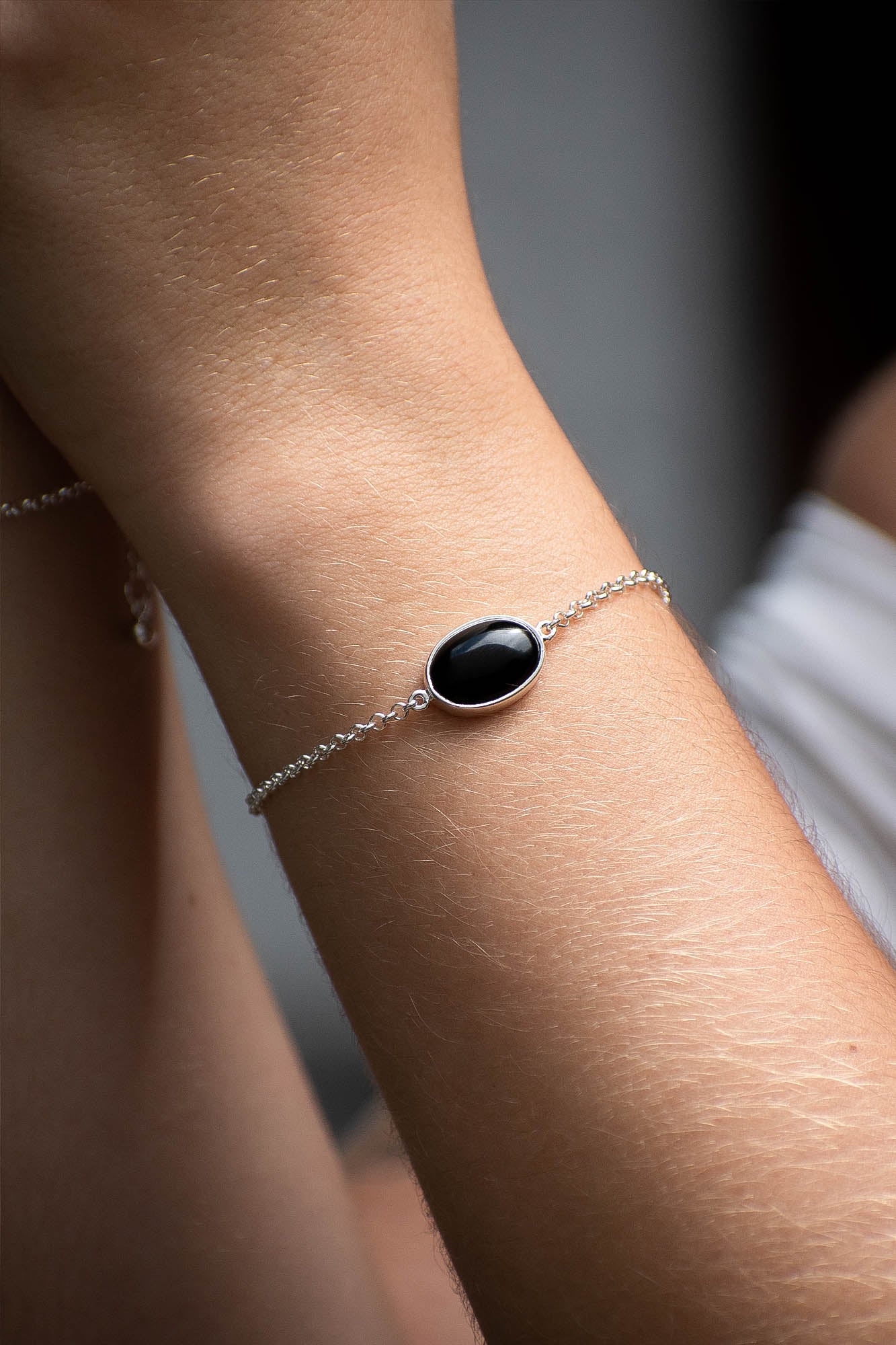 Pulsera Dania obsidiana negra - Gallery 1