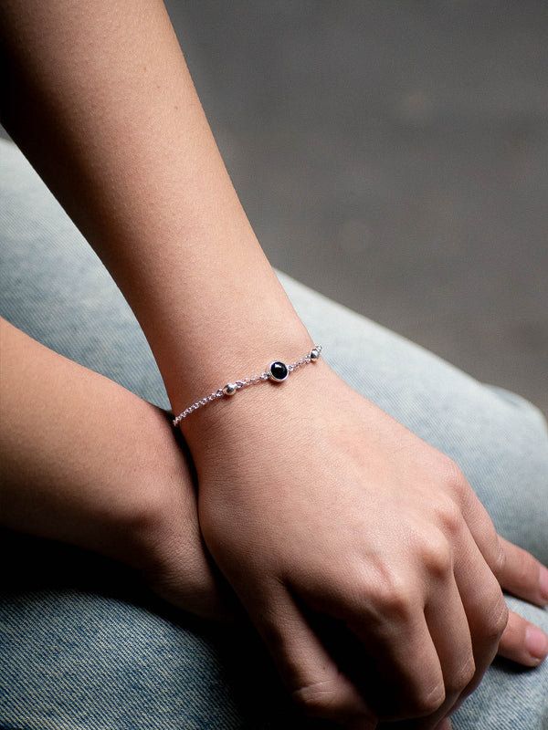 Pulsera Galaxia obsidiana negra