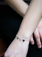 Pulsera Trinidad cuarzo cristal, pirita y turmalina negra - Miniatura 3