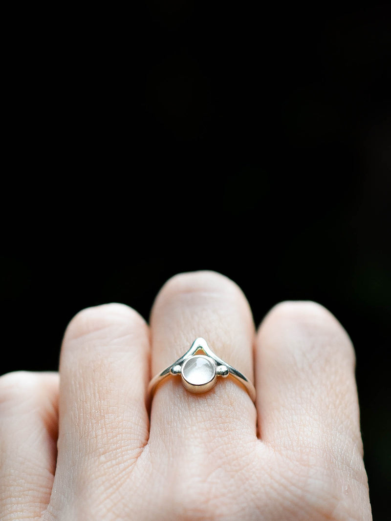 Anillo infinity cuarzo cristal