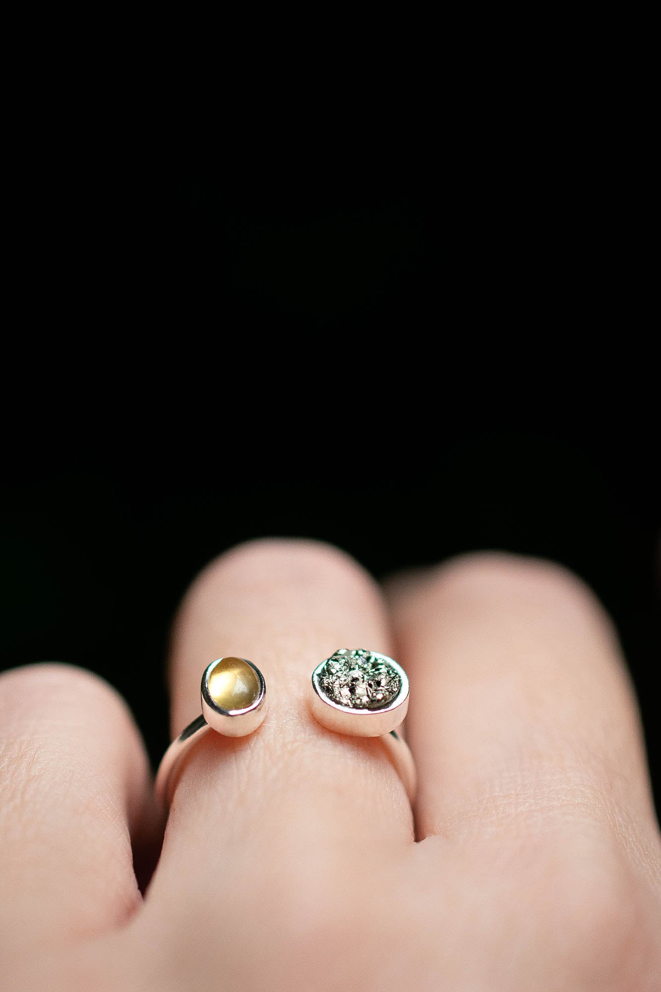 Anillo Joia pirita y citrino - Gallery 2
