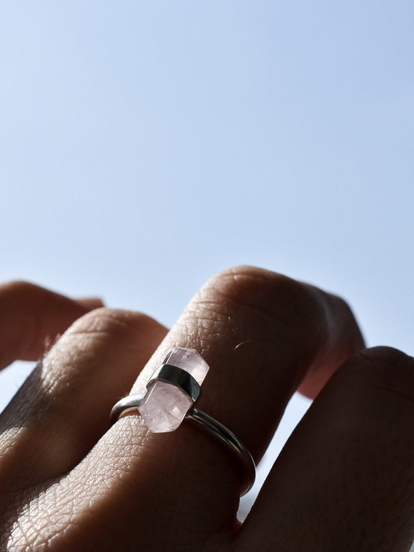 Anillo Lance cuarzo rosa - Secundaria