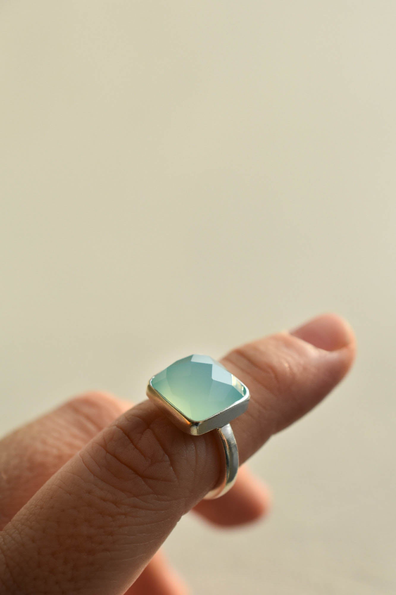 Anillo Nova calcedonia aguamarina - Gallery 3