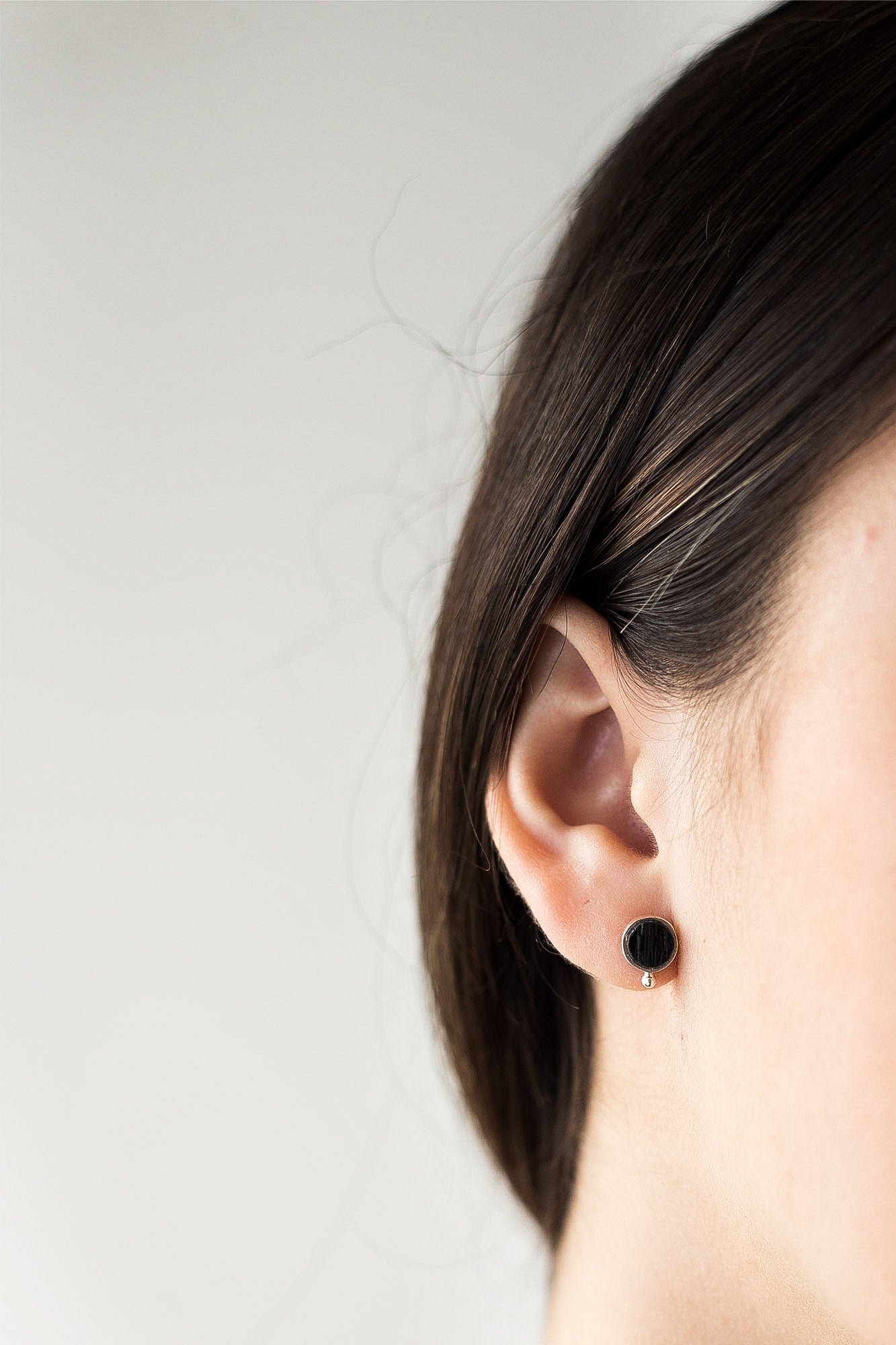Aretes Orbitt turmalina negra - Gallery 2