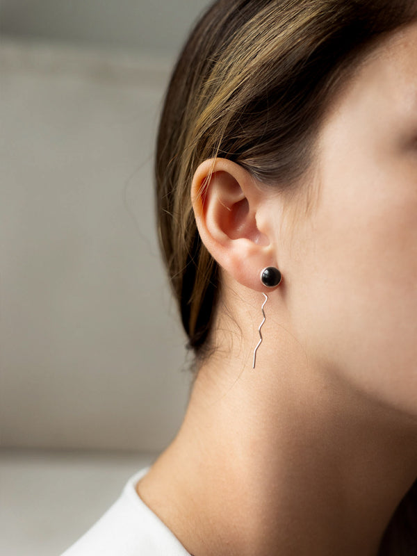 Aretes Storm obsidiana negra