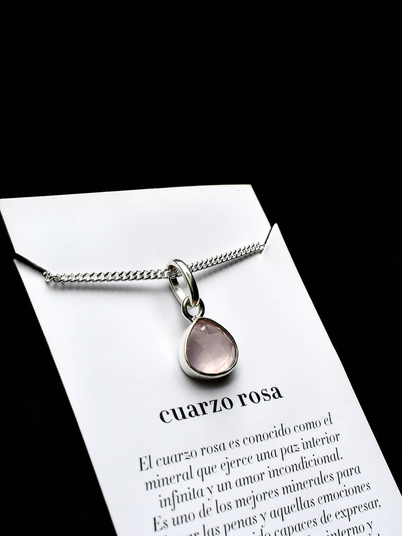 Collar Kora cuarzo rosa