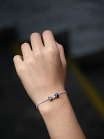 Pulsera Orión pirita, cuarzo cristal y turmalina negra - Miniatura 1