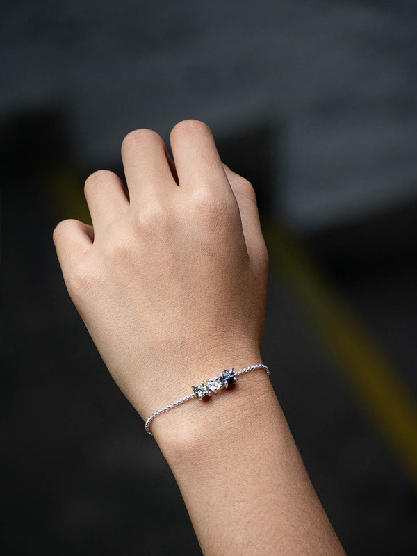 Pulsera Orión pirita, cuarzo cristal y turmalina negra