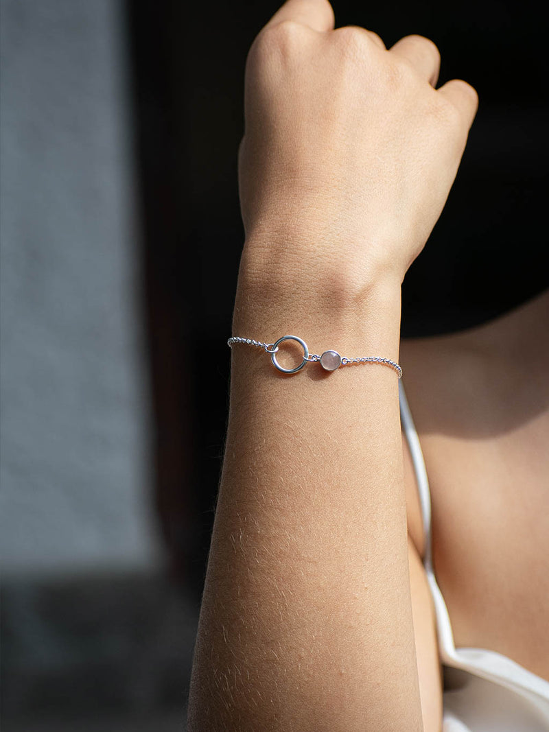 Pulsera Isis cuarzo rosa