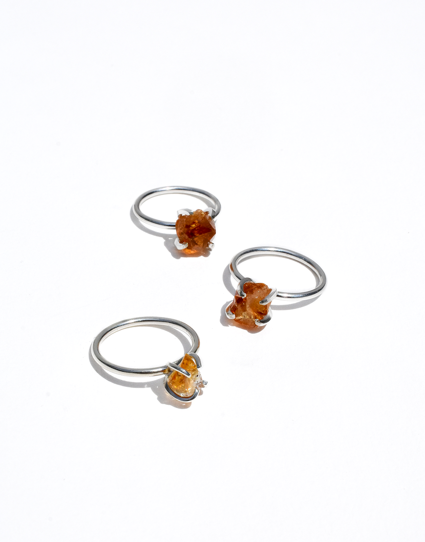 Anillo Raw citrino - Gallery 1