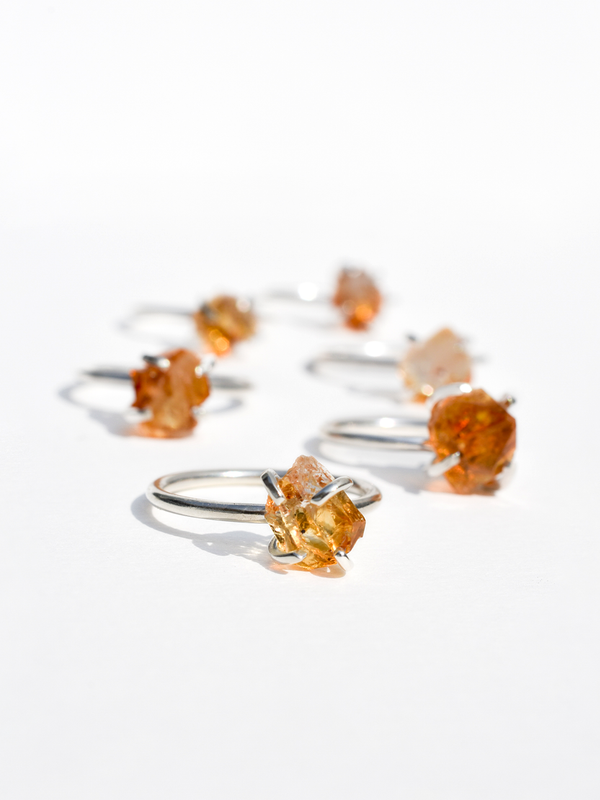 Anillo Raw citrino - Secundaria