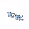 Aretes Raw aguamarina