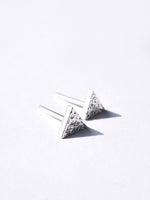 Aretes Triángulo texturado - Miniatura 3