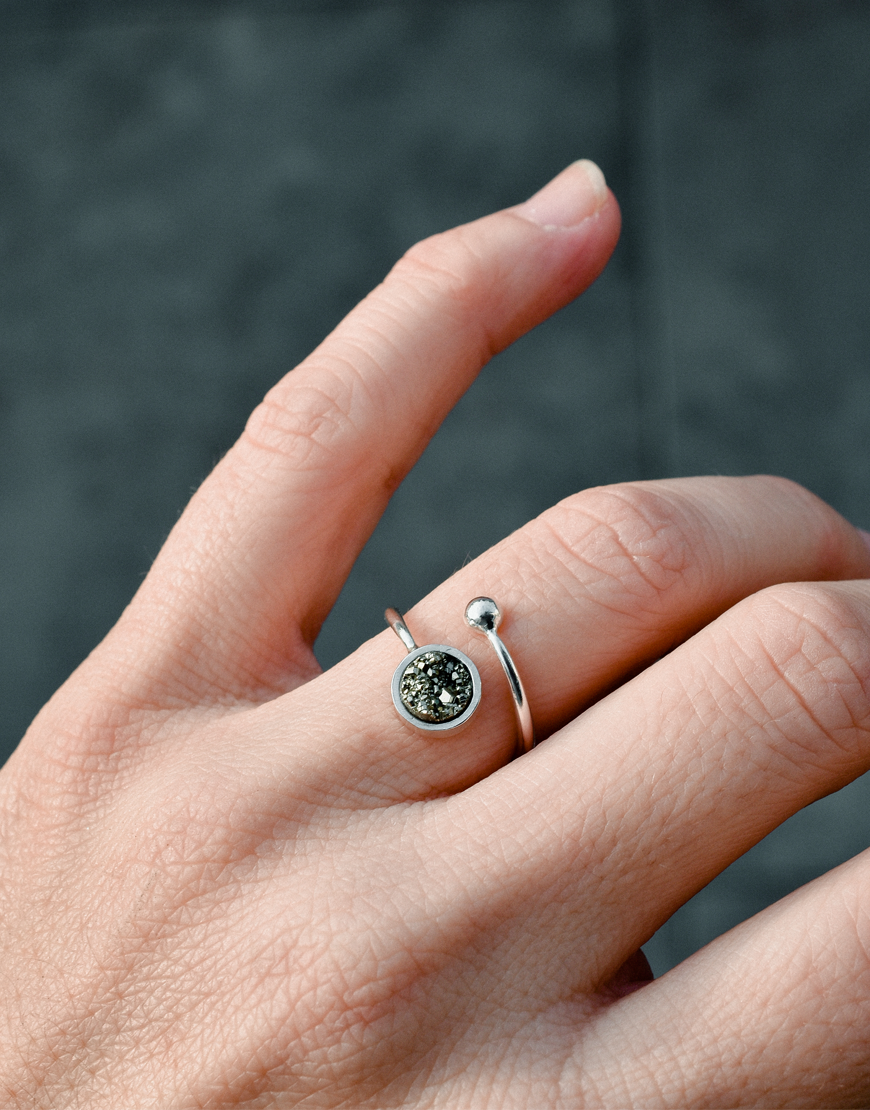 Anillo Oberón pirita - Gallery 3