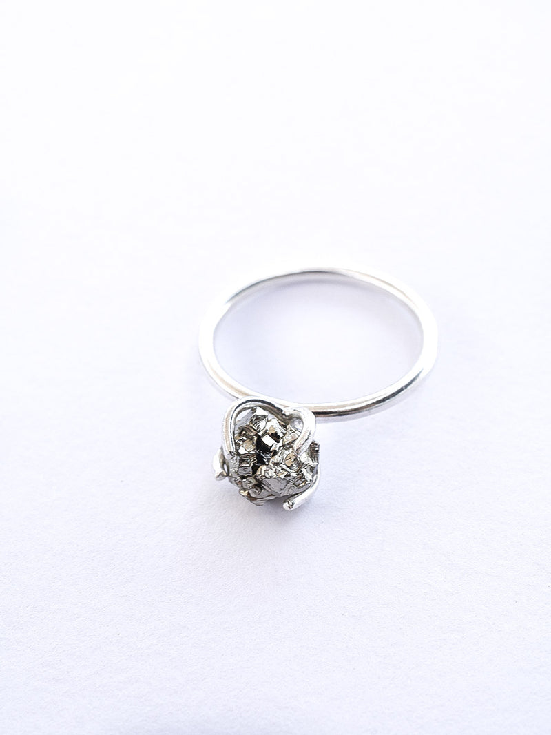 Anillo Raw pirita