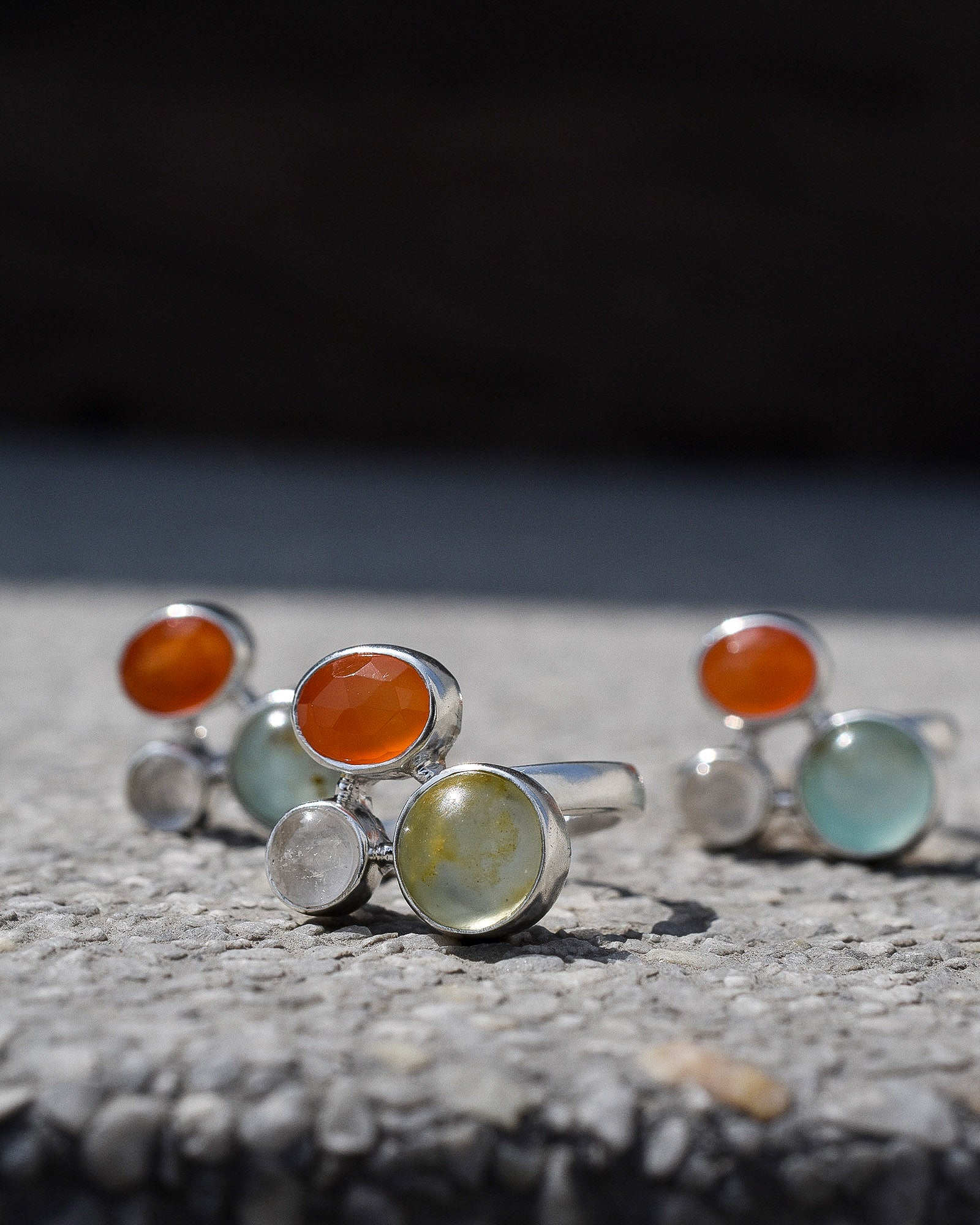 Anillo Sensa ópalo andino, cornalina y cuarzo cristal - Gallery 3