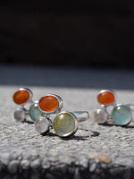 Anillo Sensa ópalo andino, cornalina y cuarzo cristal - Miniatura 3