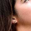 Aretes Drusa pirita circular 6mm