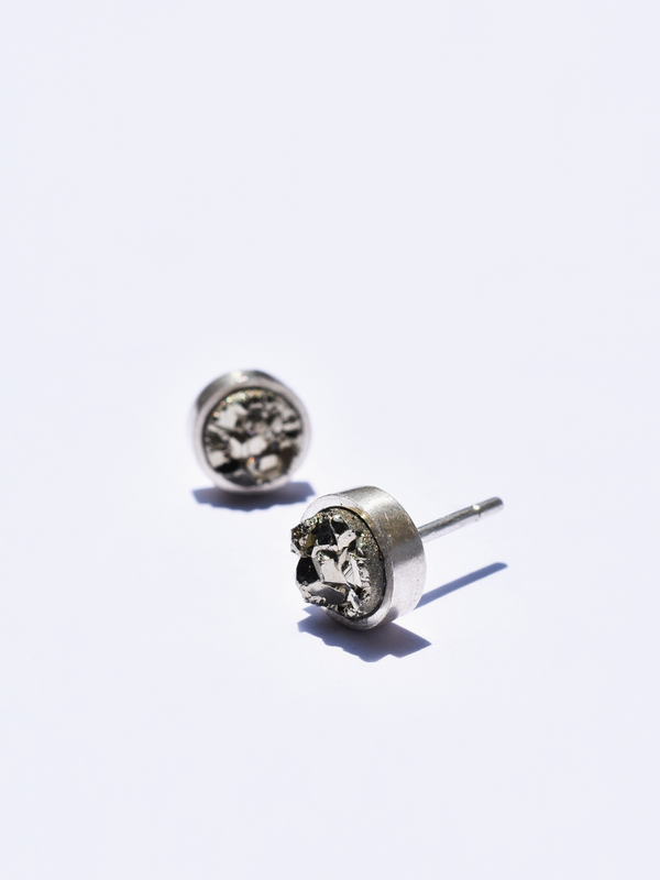 Aretes Drusa pirita circular 6mm - Secundaria